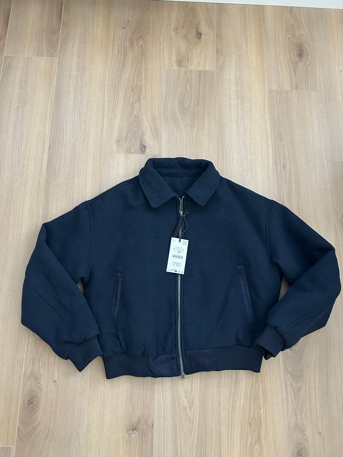 Zara Bomberjack Maat L - Nieuw met kaartjes, Ophalen of Verzenden, Nieuw, Maat 52/54 (L), Blauw