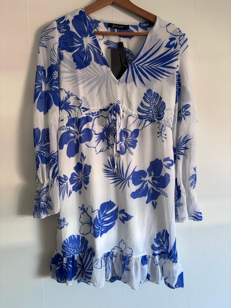 Nieuw Zomerjurkje Jus de Pom Maat S/M, Blauw, Nieuw, Ophalen of Verzenden, Maat 36 (S)