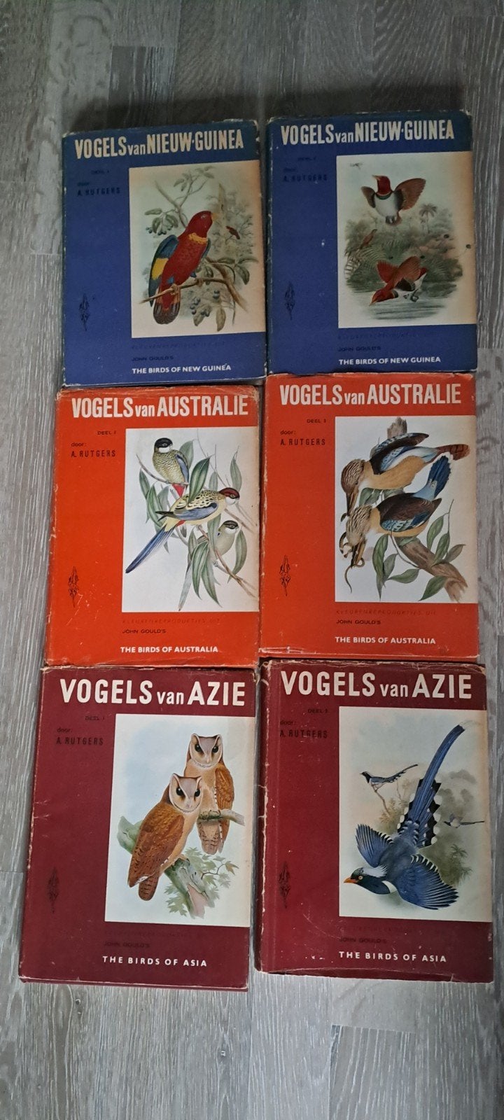 6xVogelboek Azie,Australie, Niew-Guinea, Boeken, Ophalen of Verzenden, Gelezen