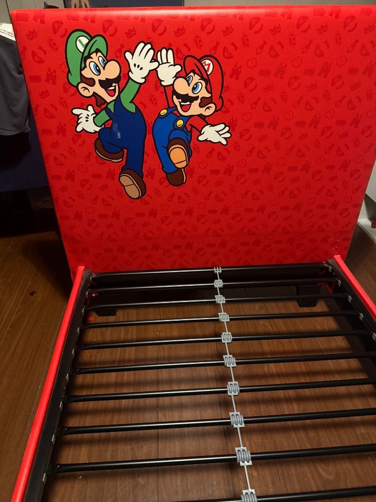 Rood OFFICIËLE SUPER MARIO™ kinderbed 90x190cm, Ophalen, 85 tot 100 cm, Gebruikt, Matras