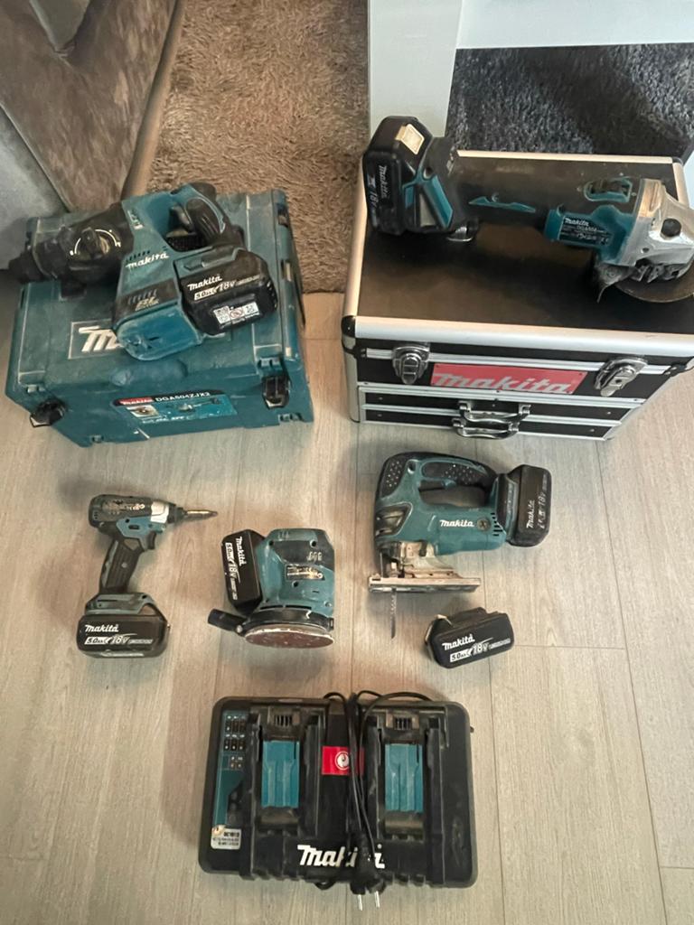 Makita 18V Gereedschap Set: Boorhamer, Schroefmachine, etc., Doe-het-zelf en Verbouw, Gereedschap | Boormachines, Overige typen