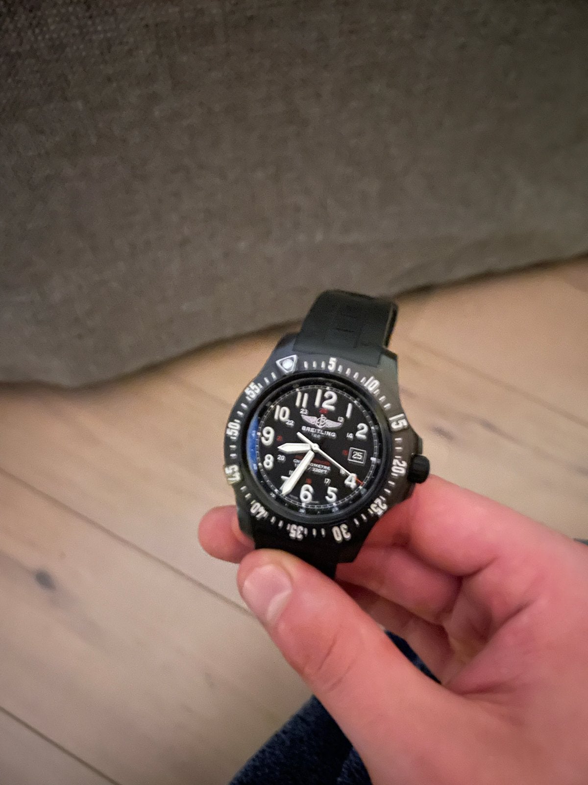 Breitling Skyracer - Compleet met doos en papieren, Ophalen, Kunststof, Breitling, Polshorloge