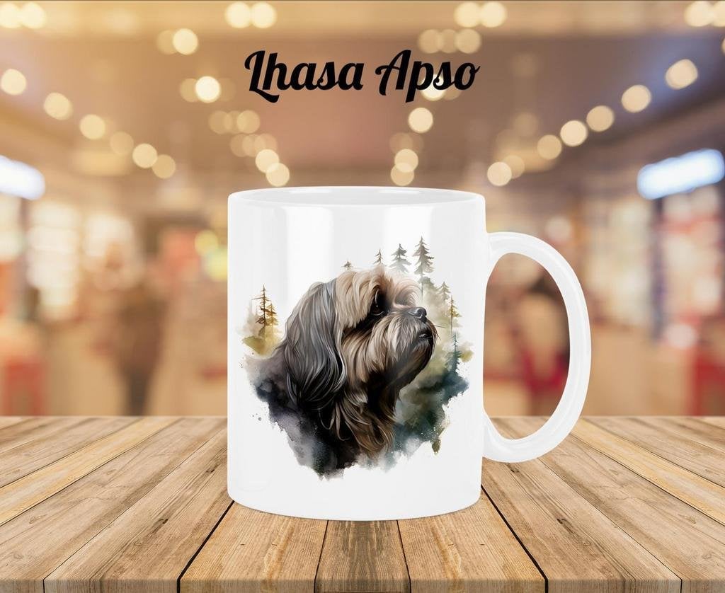 Lhasa Apso profiel mok, Verzenden, Nieuw, Overige stijlen, Kop(pen) en/of Schotel(s)