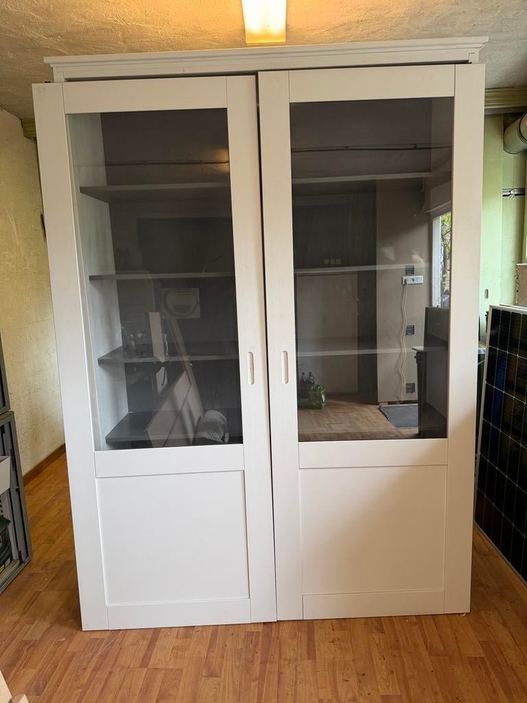 Servieskast met schuifdeuren, Huis en Inrichting, Kasten | Buffetkasten, Ophalen, Gebruikt, 100 tot 150 cm, 200 cm of meer