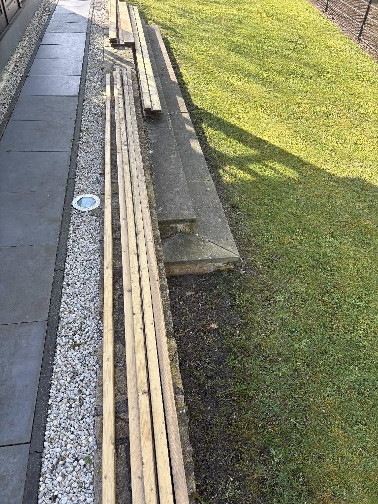 Vuren hout - over van verbouwing, Doe-het-zelf en Verbouw, Hout en Planken, Zo goed als nieuw, Plank, Vuren, 300 cm of meer, 50 mm of meer