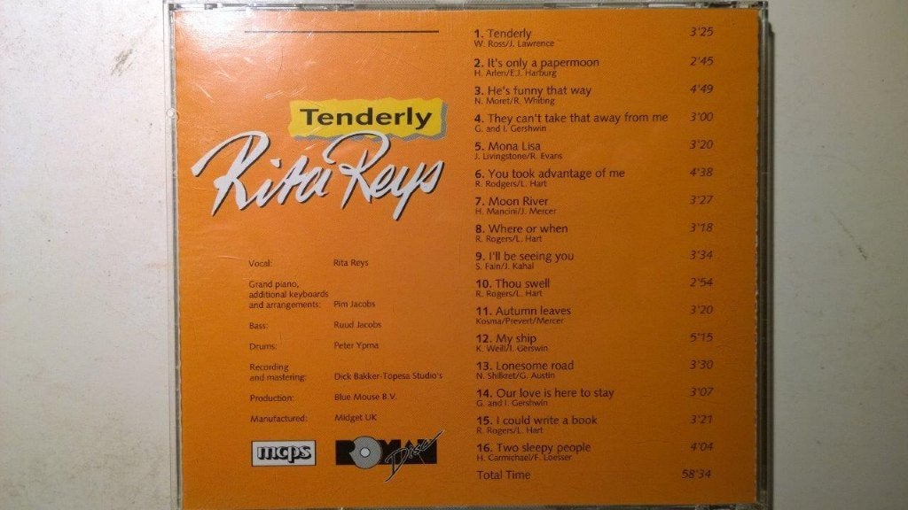 Rita Reys - Tenderly, Ophalen of Verzenden, Zo goed als nieuw, Jazz, Album