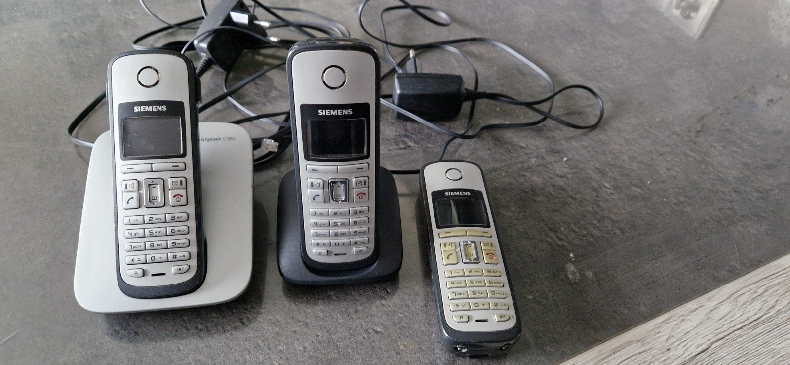 Siemens Gigaset C380 draadloze telefoons (3 stuks), Ophalen of Verzenden, Gebruikt, 3 handsets