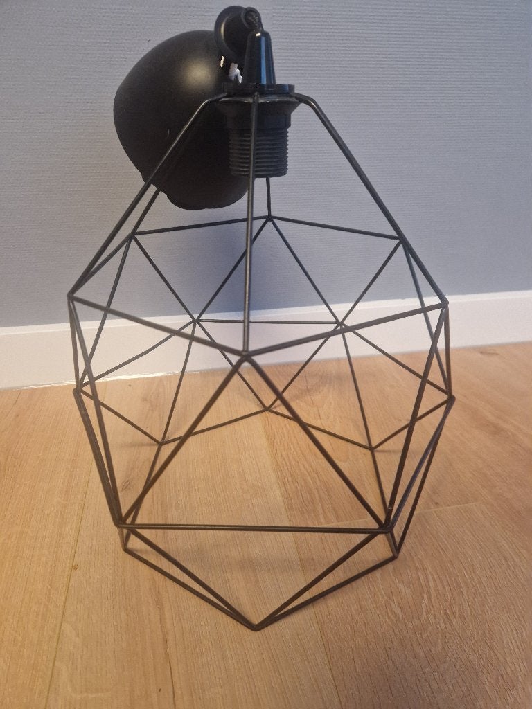 Hanglamp zwart, Huis en Inrichting, Ophalen of Verzenden, Zo goed als nieuw, Metaal