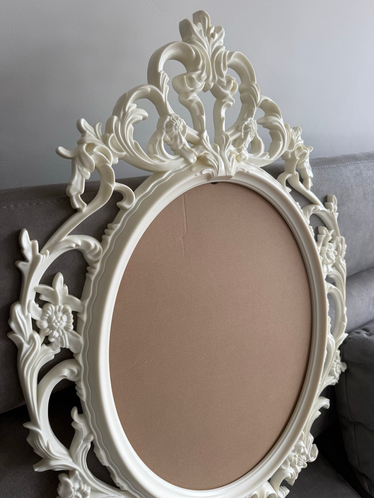Decoratieve Barok Stijl Fotolijst - Crème Ovaal, Ophalen, 50 tot 75 cm, Zo goed als nieuw, Minder dan 50 cm