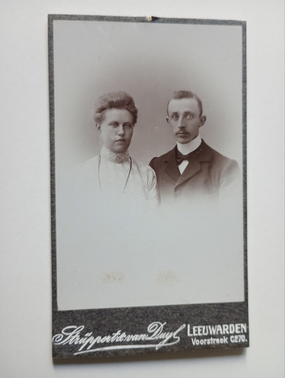 CDV Leeuwarden Man en Vrouw, Ophalen of Verzenden, Voor 1940, Gebruikt, Foto