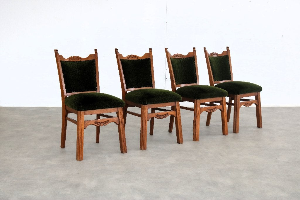 Art deco eetkamerstoelen | stoelen | jaren 40, Gebruikt, Bruin, ., Ophalen of Verzenden