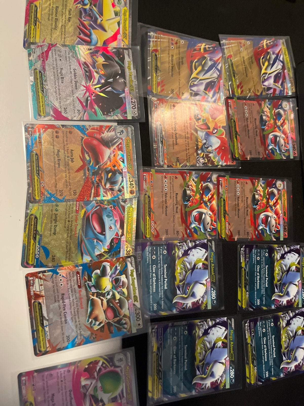 Pokémon Mega EX en EX kaarten collectie, Ophalen of Verzenden, Gebruikt, Meerdere kaarten, Foil