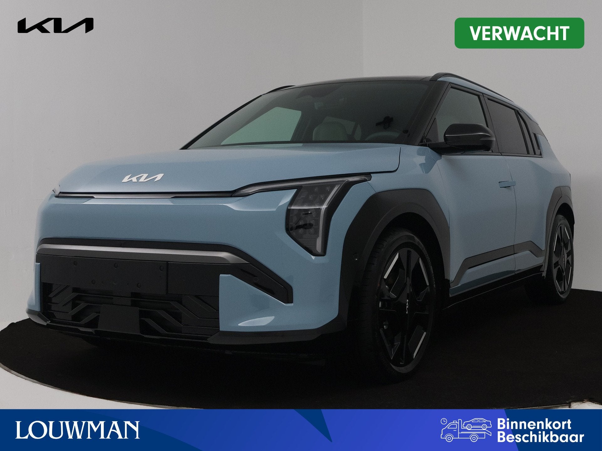 Kia EV3 GT-PlusLine 81.4 kWh | Company Car | 10 Jaar Garanti, Auto's, Kia, Zwart, Blauw, Adaptive Cruise Control, 204 pk
