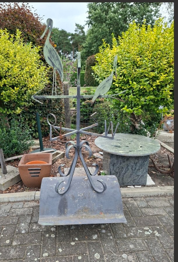 TUINVERLICHTINGSPAAL en WINDWIJZER, Ophalen, Gebruikt, Staande lamp, Aluminium