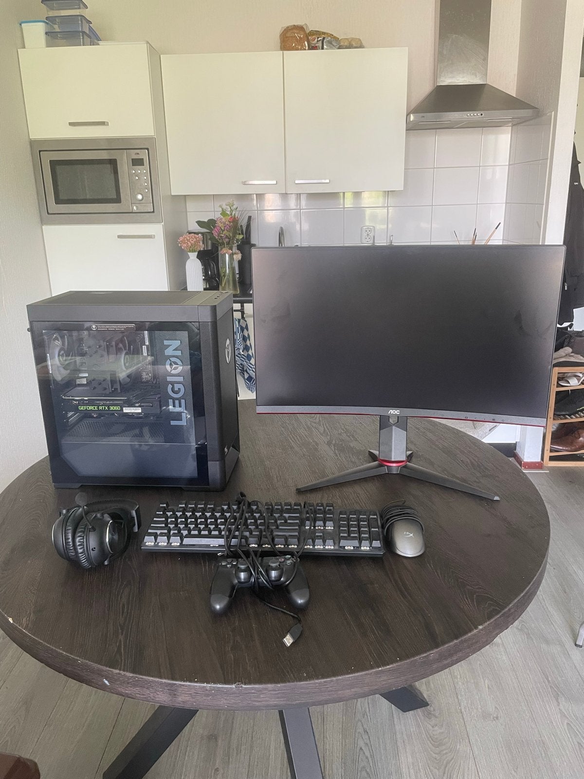 Complete Gaming PC Setup: 240Hz Monitor, RTX 3060, Ryzen 5, Ophalen, HDD, Zo goed als nieuw, Gaming