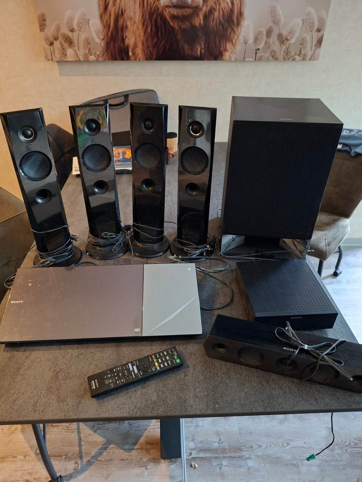 Sony 5.1 Home Cinema Set met Blu-ray Speler - Zwart, Ophalen, Gebruikt, Blu-ray-speler, 70 watt of meer