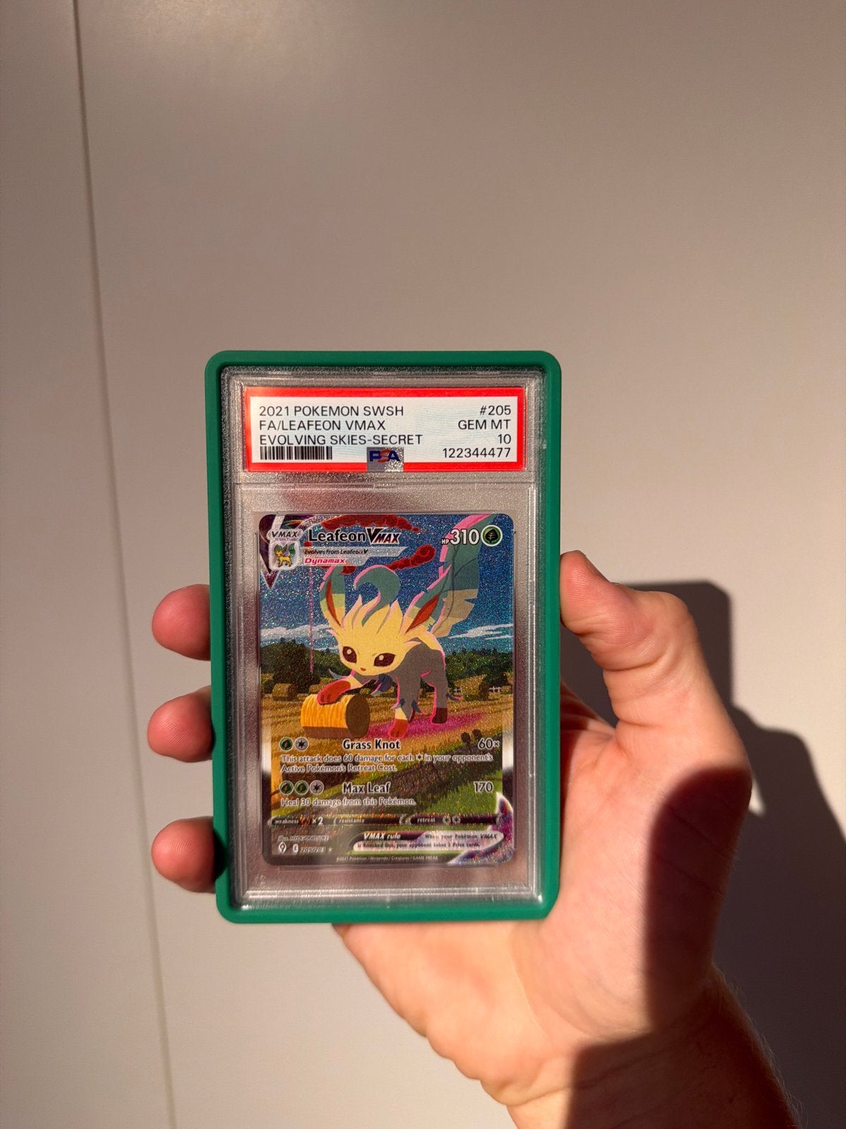 Leafeon VMAX Evolving Skies PSA 10 Gem Mint Pokémon Kaart, Ophalen, Nieuw, Losse kaart