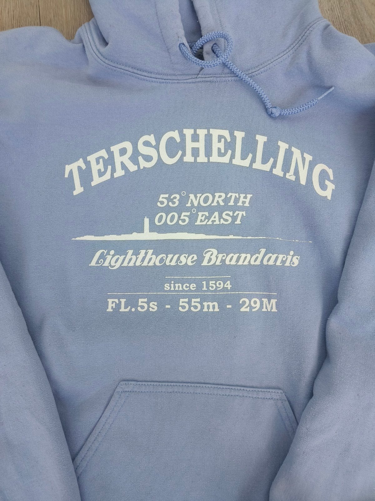 Terschelling trui hoodie paars/lila met opdruk, Ophalen of Verzenden, Zo goed als nieuw, Maat 36 (S), Paars
