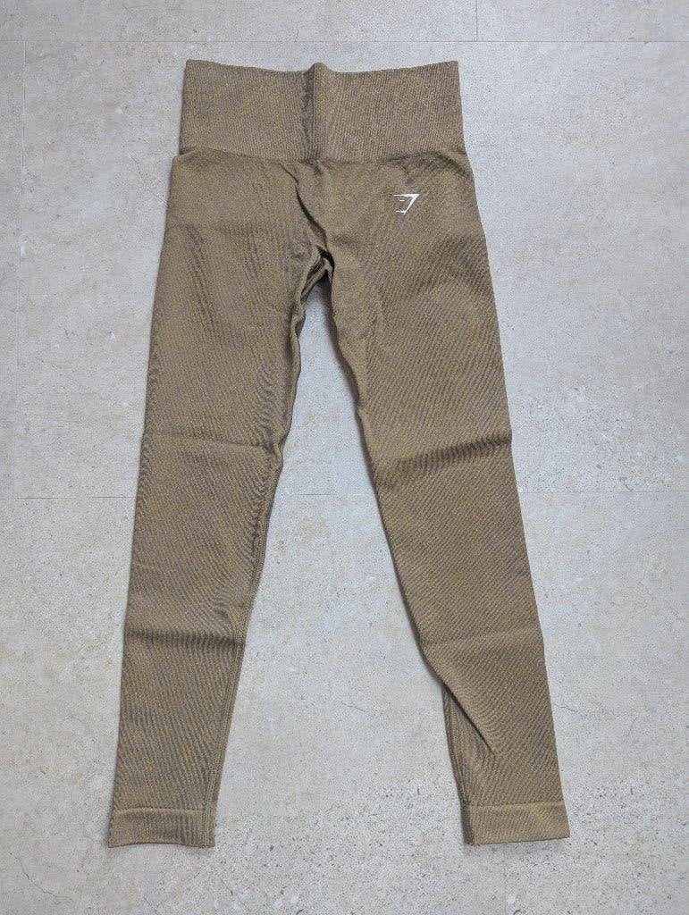 Gymshark Legging XS - Bruin/Goud, Bruin, Verzenden, Maat 34 (XS) of kleiner, Gymshark