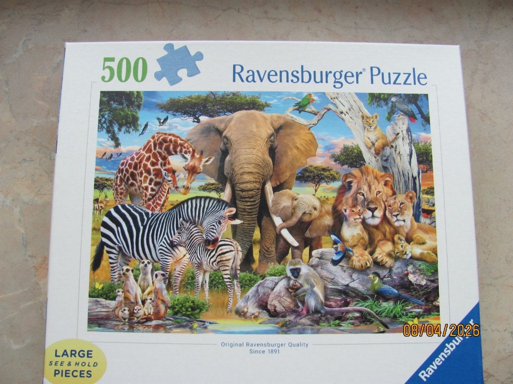 NIEUWSTAAT 500 XL pcs PUZZEL Baby Love Dieren RAVENSBURGER, Ophalen of Verzenden, 500 t/m 1500 stukjes, Zo goed als nieuw, Legpuzzel