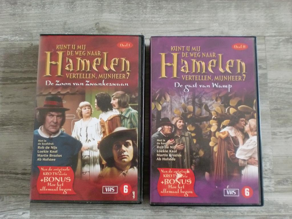 VHS Lucky Luke, Hamelen, Swiebertje en Dik Trom samen 5,00, Alle leeftijden, Ophalen of Verzenden, Zo goed als nieuw, Nederlandstalig