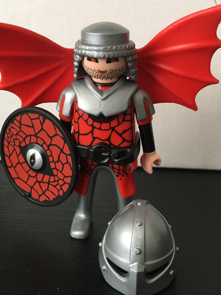 Pop playmobil medival Red Knight, Ophalen of Verzenden, Zo goed als nieuw