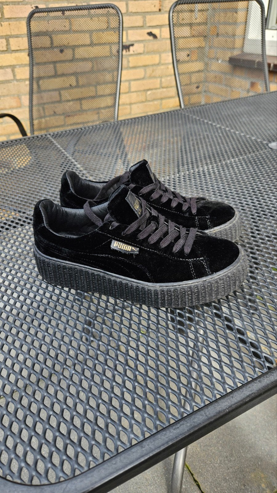 Puma x Fenty Rihanna Velvet Creeper Zwart - Maat 38.5, Puma x Fenty Rihanna, Zwart, Ophalen of Verzenden, Sneakers of Gympen