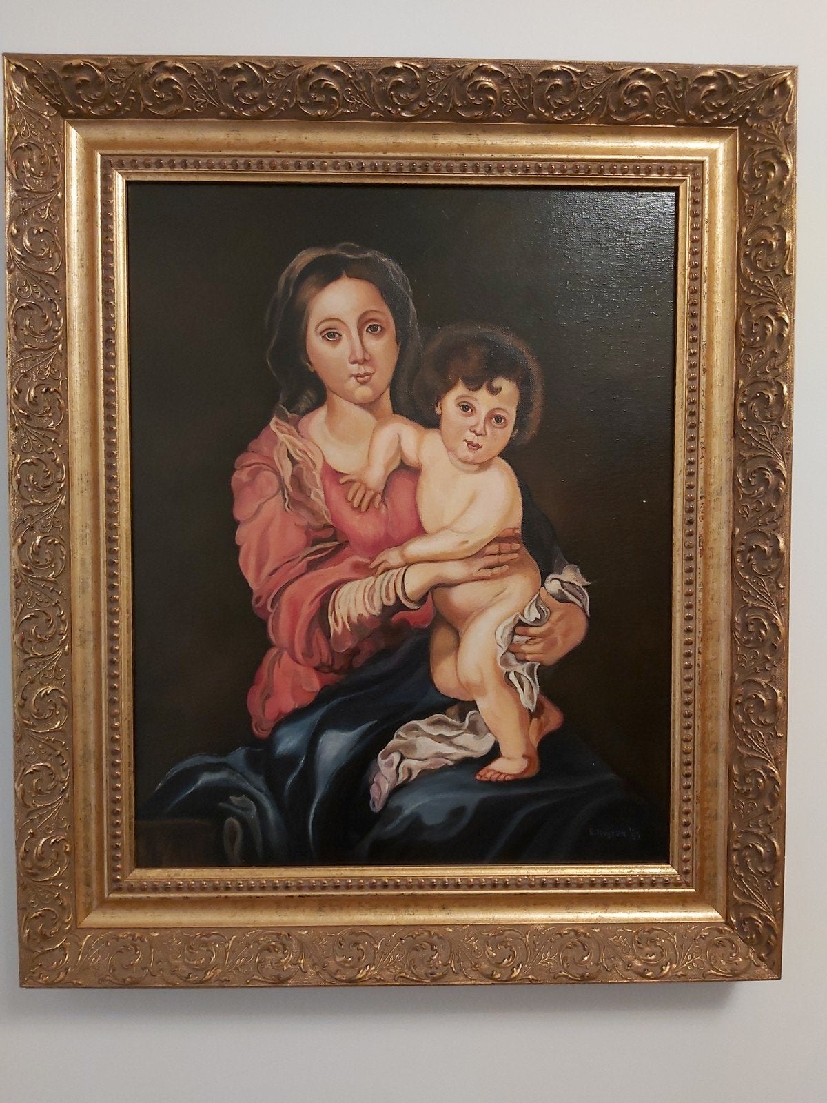 Prachtig schilderij moeder en kind, Ophalen of Verzenden