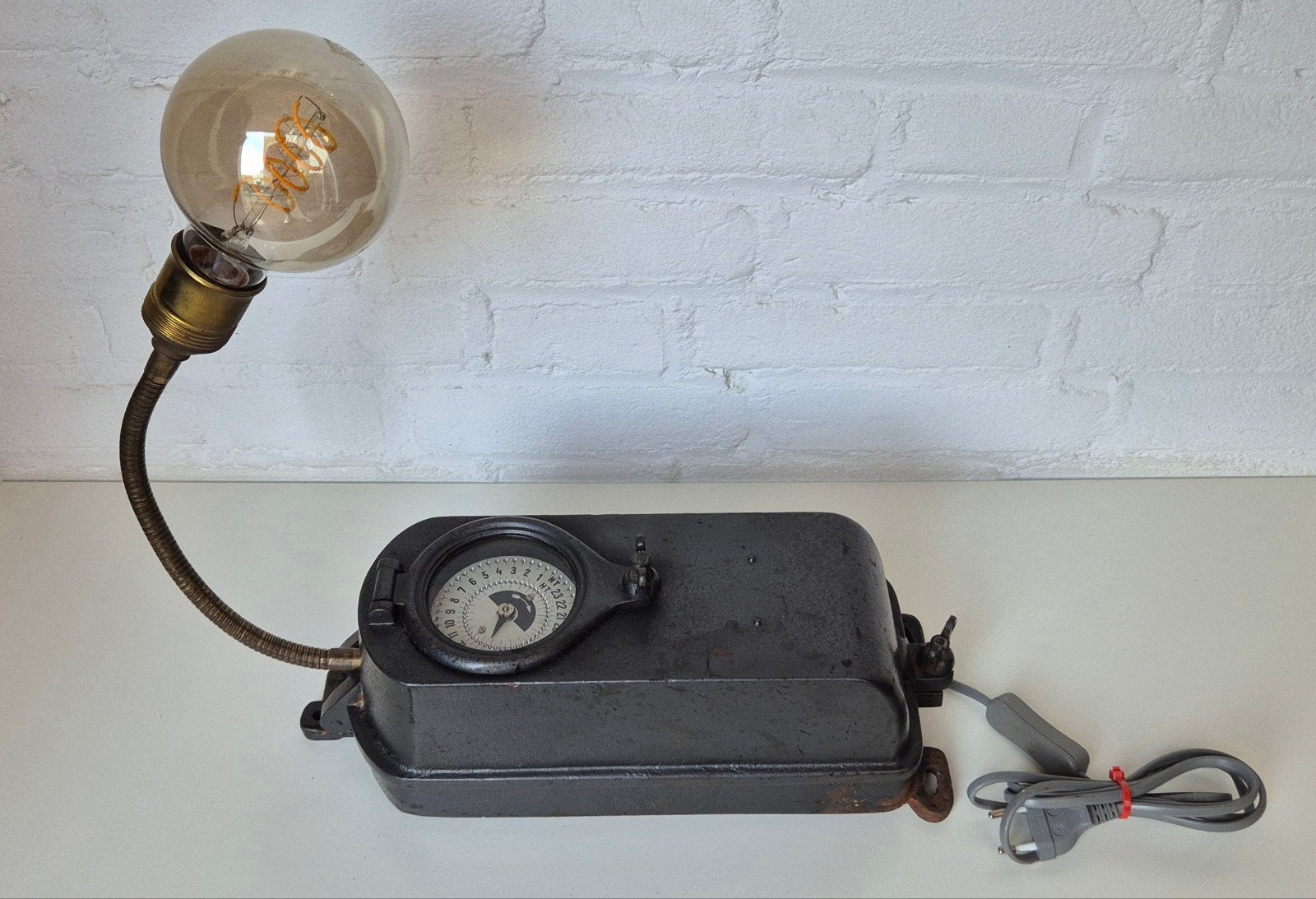 Vintage, industriële tafellamp, Verzamelen, Retro, Huis en Inrichting, Ophalen of Verzenden
