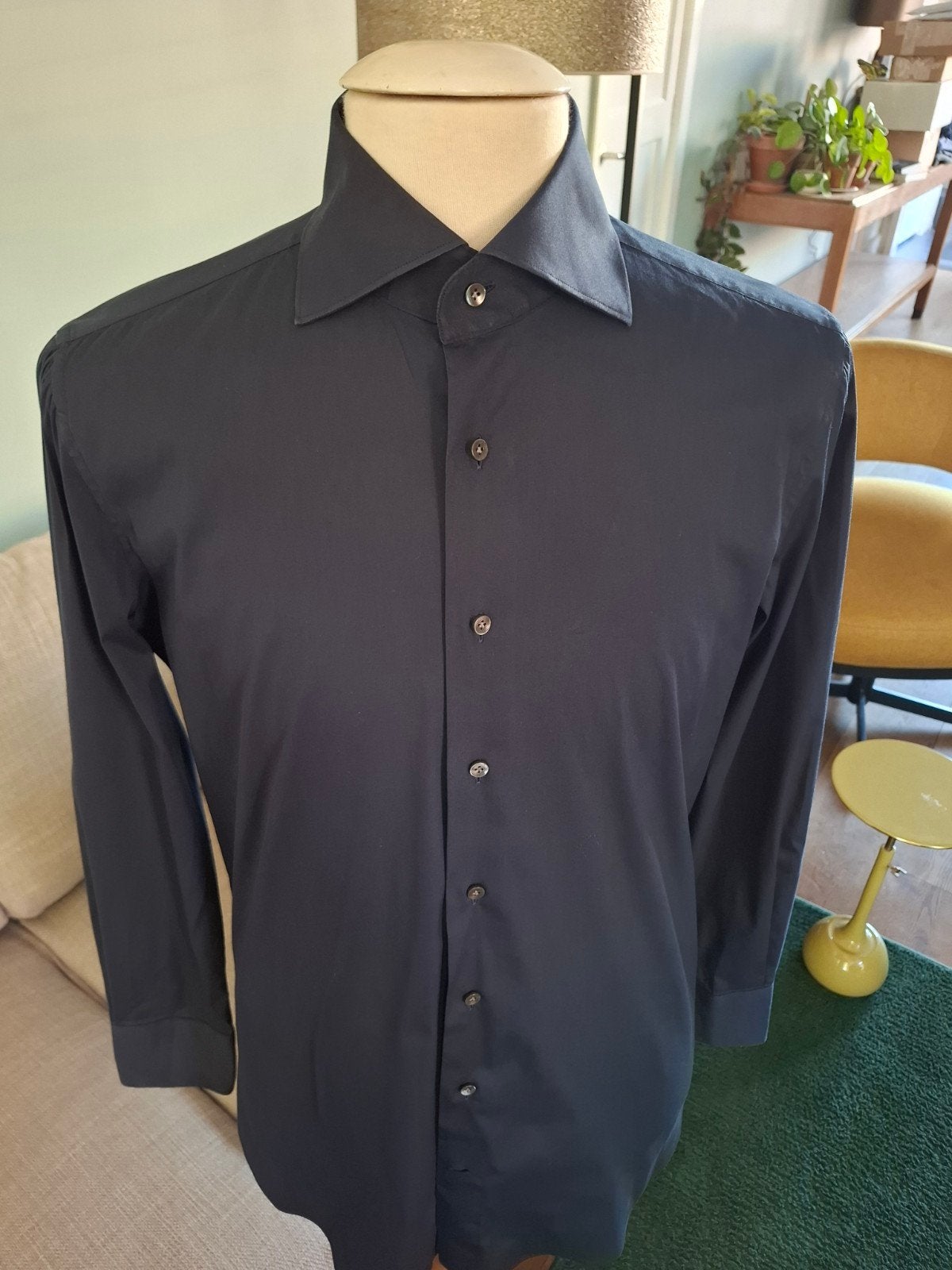 cotton stretch overhemd Suitsupply boordmaat 40, Blauw, Zo goed als nieuw, Suitsupply, Halswijdte 39/40 (M)