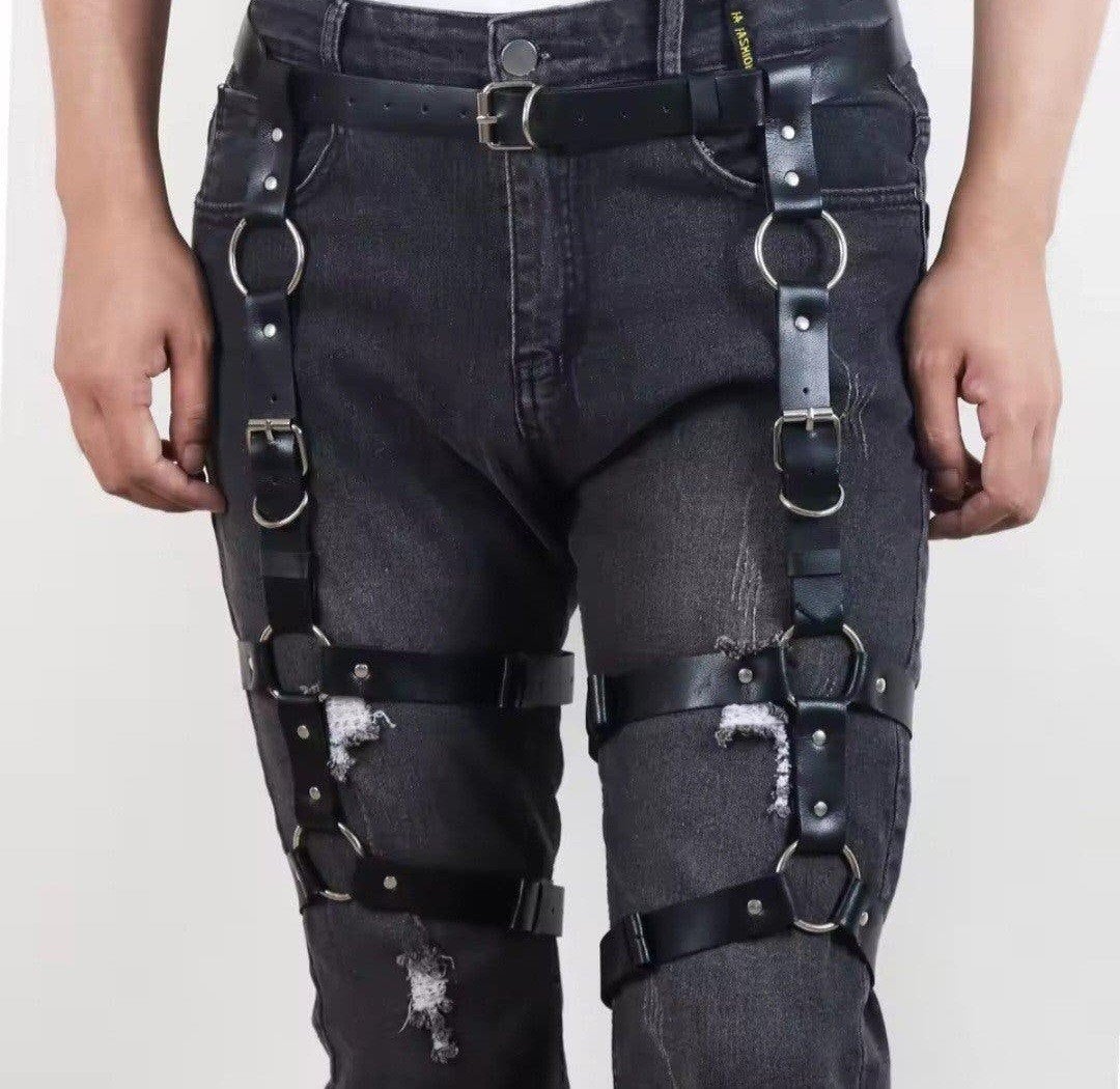 Mooie Leren Dij Riemen Straps, Kleding | Heren, Verzenden, Nieuw, Zwart