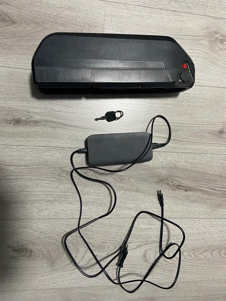 Li-ion E-bike Accu 48V 15Ah met Oplader en Sleutel, Ophalen, Gebruikt