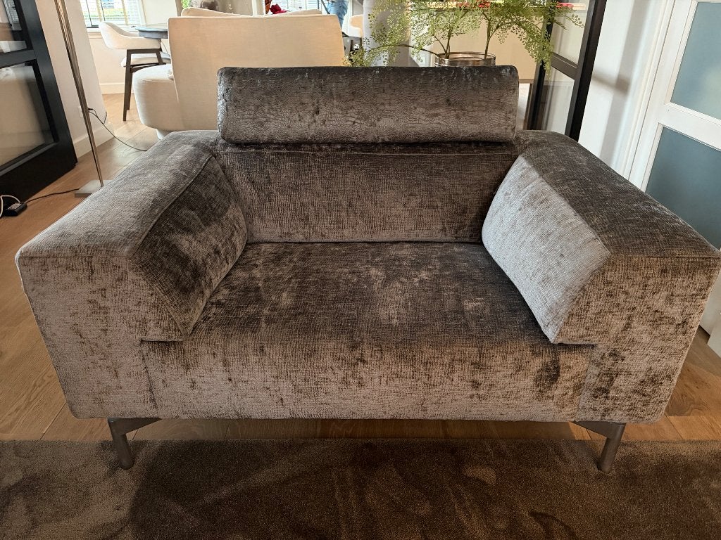 Leolux Howlo design fauteuil – opnieuw bekleed – grijs, Huis en Inrichting, Ophalen, Gebruikt, 125 tot 150 cm, Design, modern