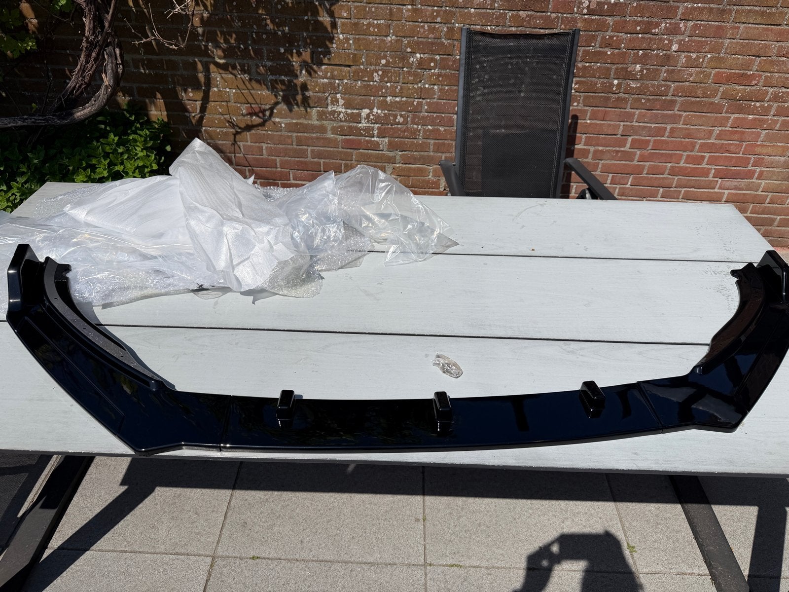 Hoogglans zwarte onderlip spoiler voor Volkswagen T6, Auto diversen, Tuning en Styling, Ophalen of Verzenden