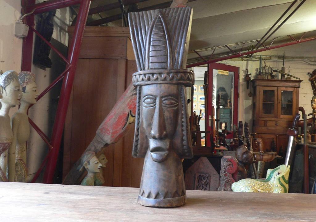 Tribal BEELD QB1 hoofd kunst Indonesie Azie buste Indie Azie, Ophalen of Verzenden