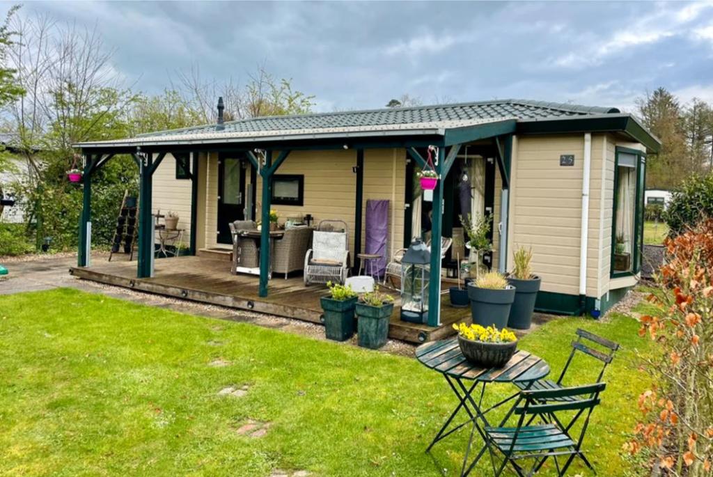 Instapklaar chalet Drents-Friese Wold | Direct beschikbaar, In bos, Recreatiepark, 1 slaapkamer, Chalet, Bungalow of Caravan