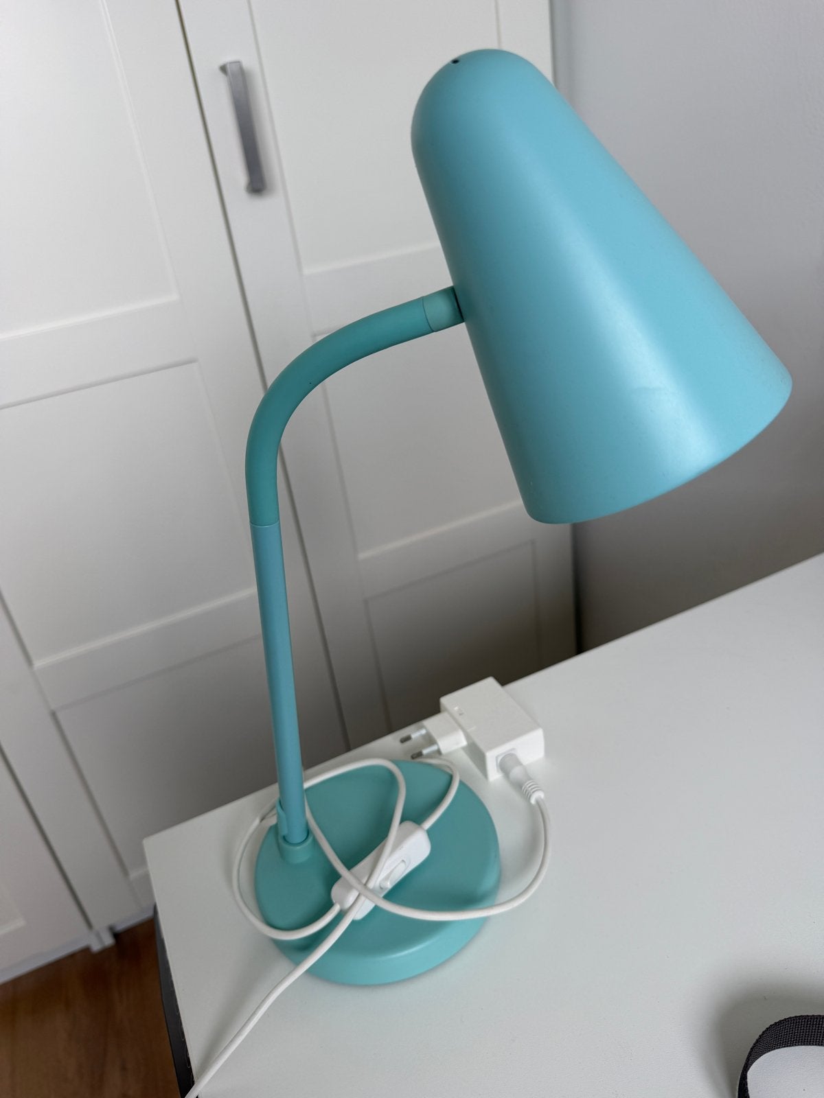 IKEA Jansjö LED Bureaulamp - Turkoois, Blauw, Bureaulamp, Ophalen of Verzenden, IKEA