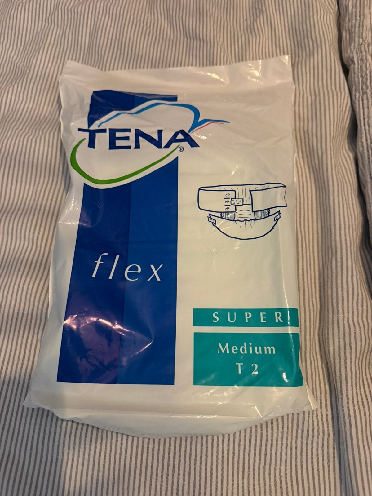 1 Vintage Tena flex super medium luier (plastic buitenlaag), Verzenden, Nieuw