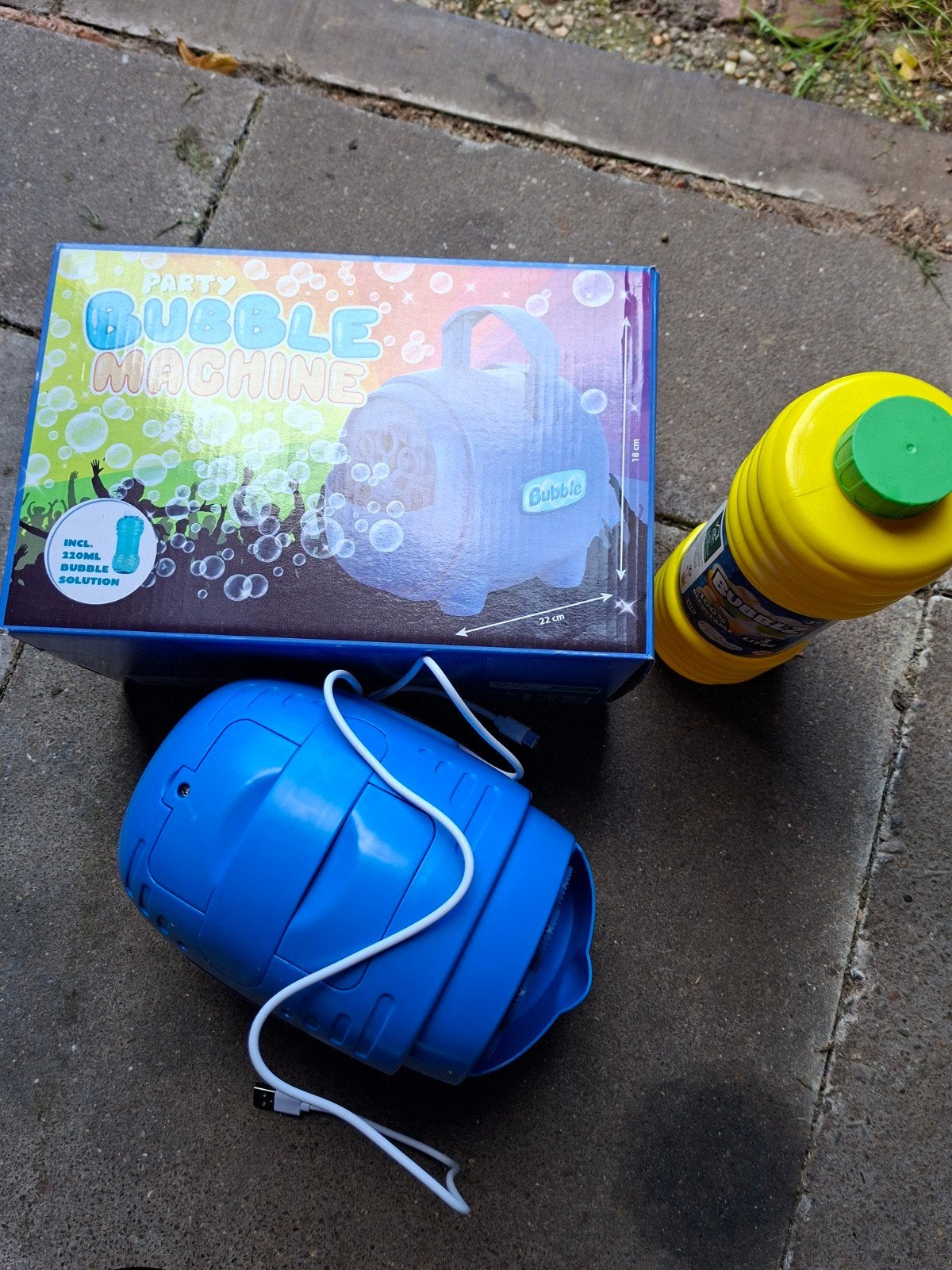 Party Bellenblaasmachine met 1 liter bellenblaas, Ophalen of Verzenden, Nieuw