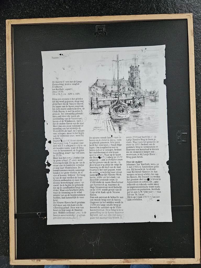 Aquarel Grote Kerk Dordrecht - Jan Korthals, Ophalen