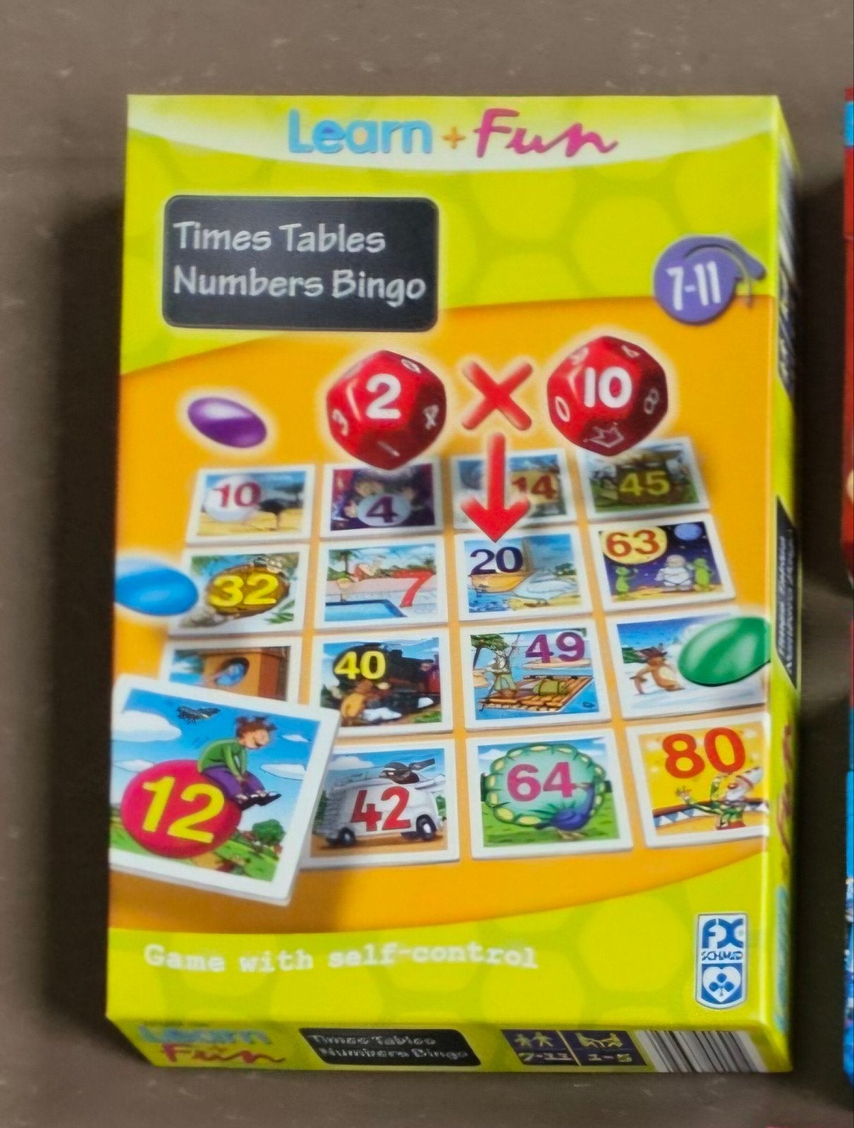 Learn+Fun tafels leren bingo spel - rekenen voor kinderen, Ophalen of Verzenden, Zo goed als nieuw