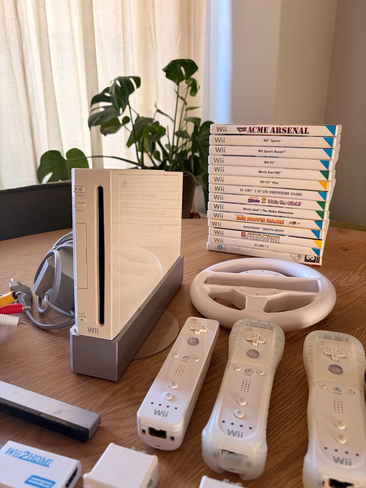 Wii Console Bundel met 12 Games, 3 Controllers en Accessoire, Spelcomputers en Games, Ophalen, Gebruikt, Met 3 controllers of meer