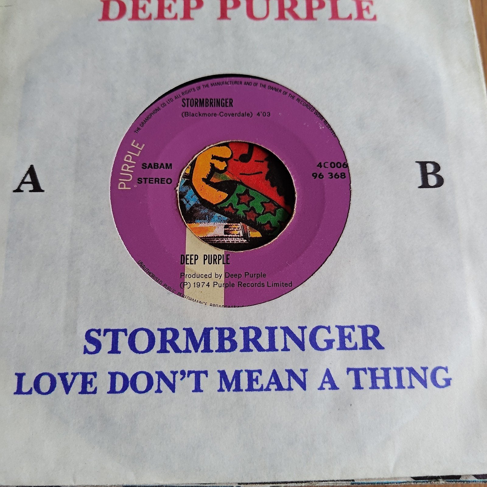 Deep Purple - Stormbringer / Love Don't Mean a Thing, Gebruikt, Originele persing, 7 inch, Ophalen of Verzenden