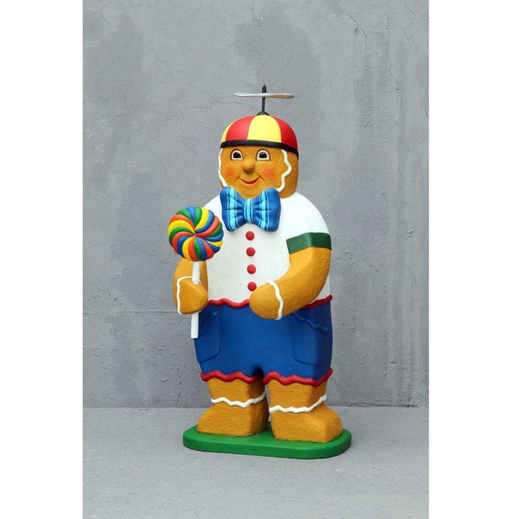 Gingerbread Boy with Lollypop - Hoogte 127 cm