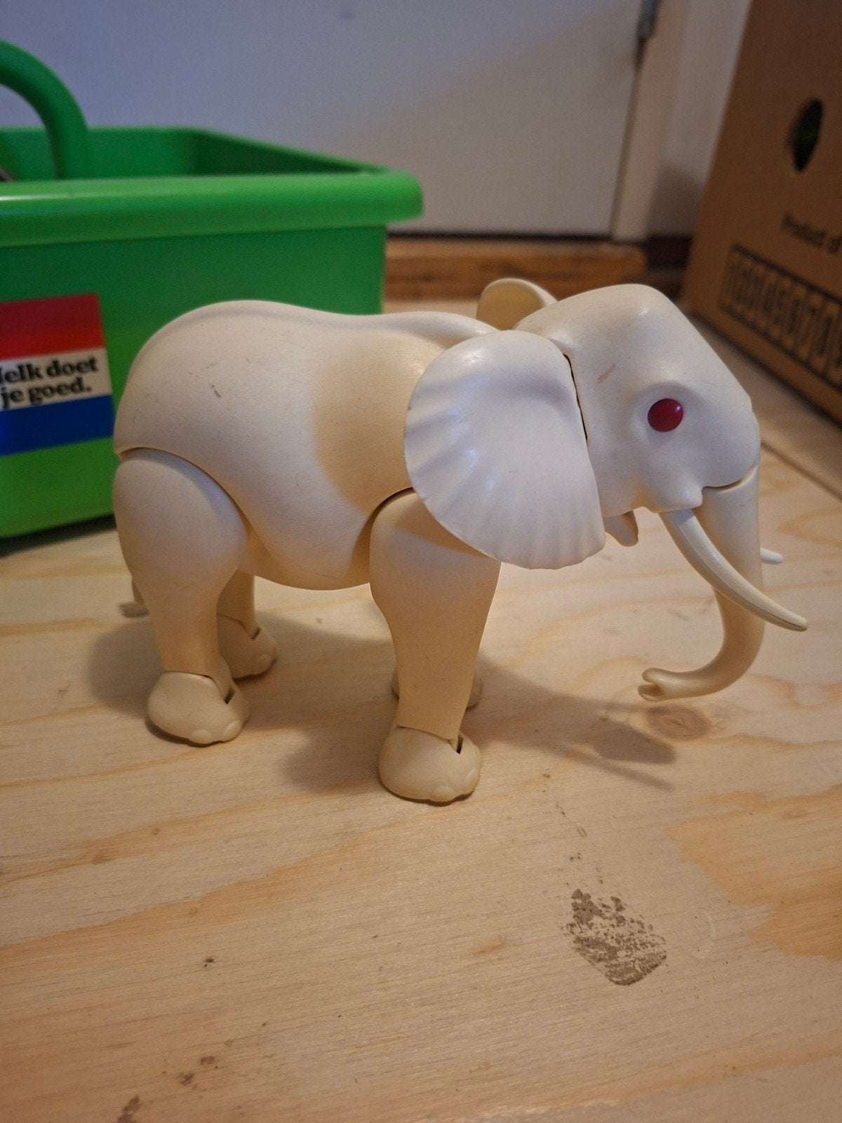playmobil Zeldzame vintage witte circus olifant, Ophalen of Verzenden, Zo goed als nieuw, Losse onderdelen, Figuren