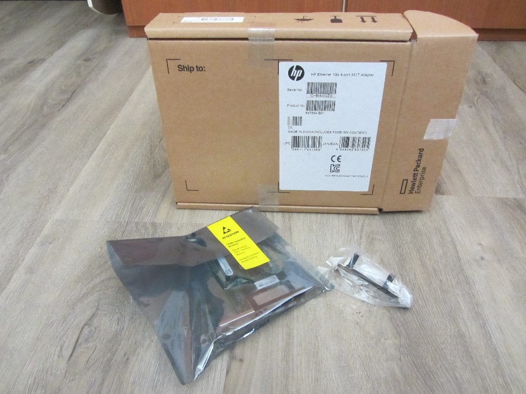 HP 331T Quad-Ports RJ-45 1Gbps 10Base-T/100Base-TX/1000Base, Ophalen of Verzenden, Nieuw, Intern, HPE