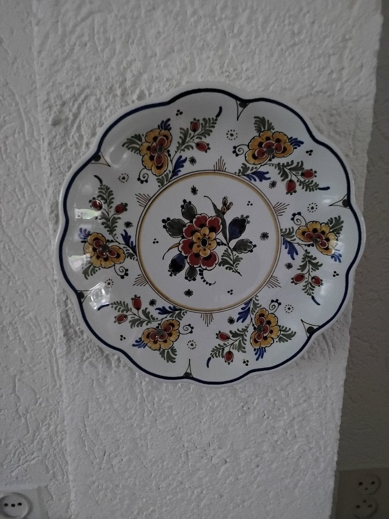 Polychroom Wandbord Porceleyne Fles/Royal Delft - Porselein, Antiek en Kunst, Ophalen of Verzenden