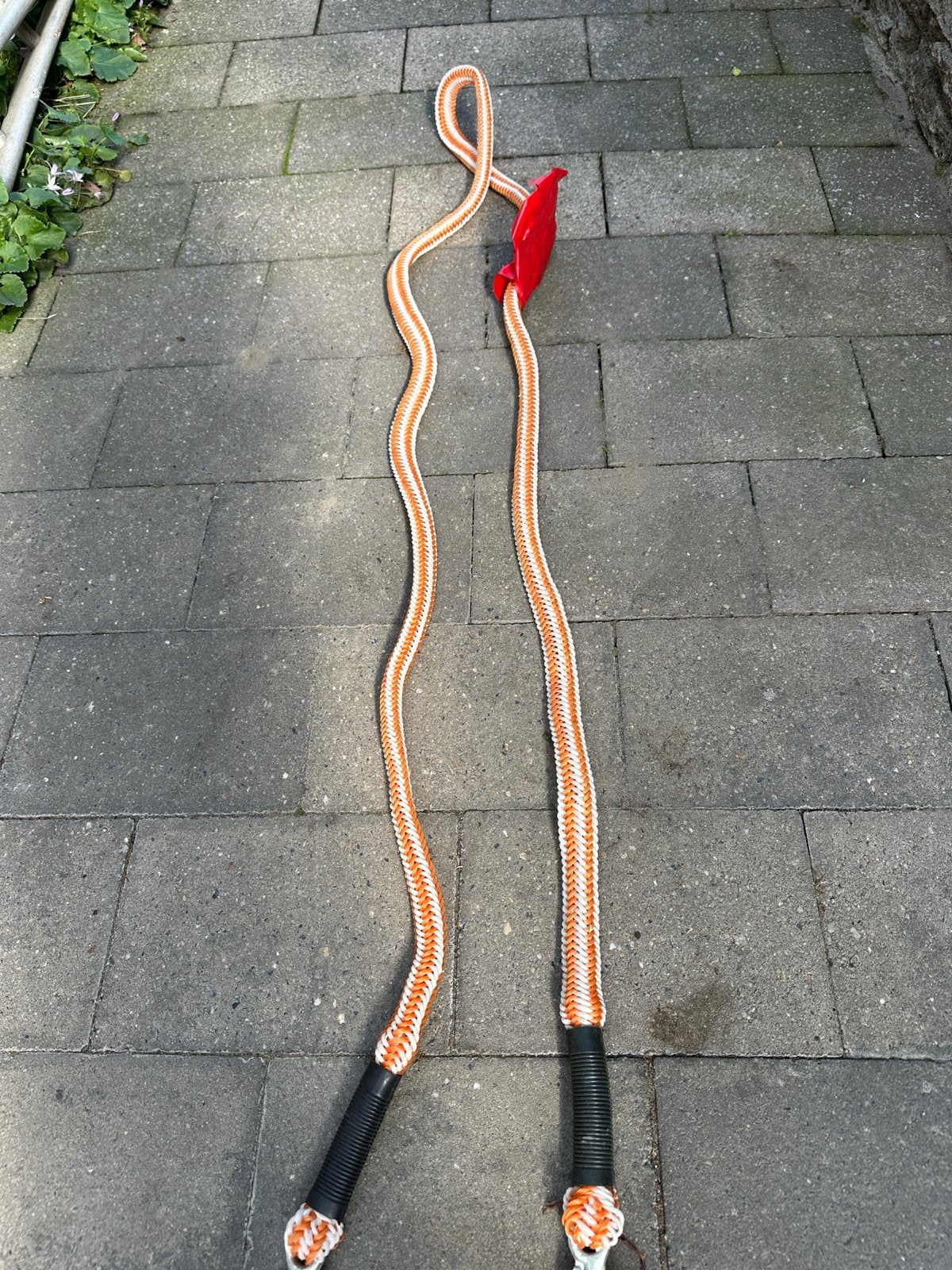 Trekband met haken - Oranje/Wit, Ophalen of Verzenden