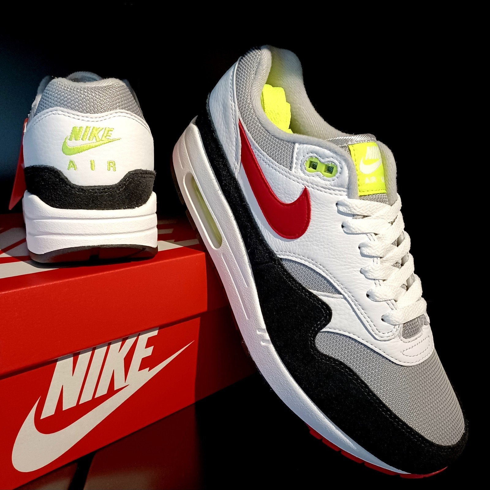 Nike Air Max 1 Chili Volt - 44, Overige kleuren, Nike, Nieuw, Ophalen of Verzenden