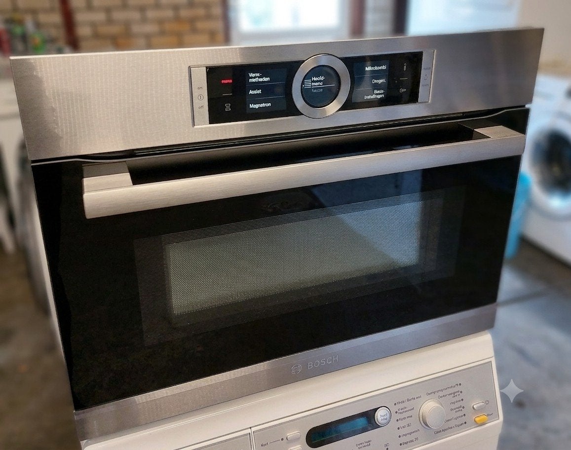 ZGAN Bosch Combi Oven/Magnetron RVS  - Touchscreen, Zo goed als nieuw, Oven met grill, Inbouw, Hete lucht